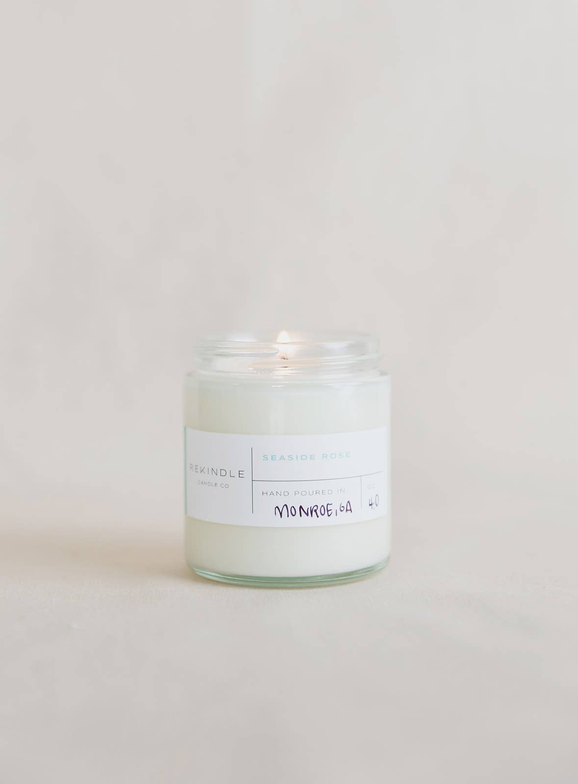 Seaside Rose Cotton Wick Soy Candle