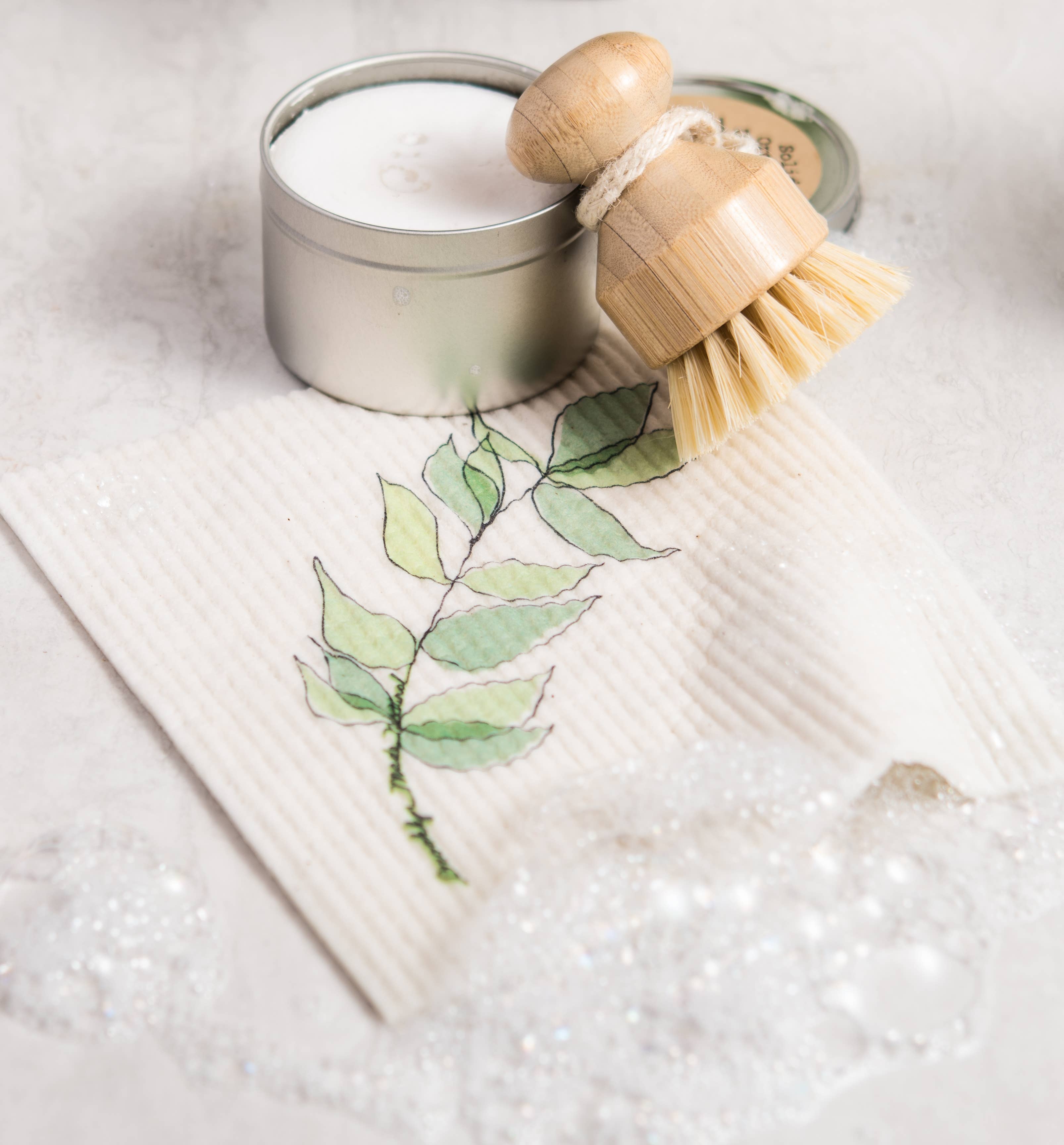 Bamboo & Hemp Kitchen Dish & Veggie Scrub Brush - Zero Waste