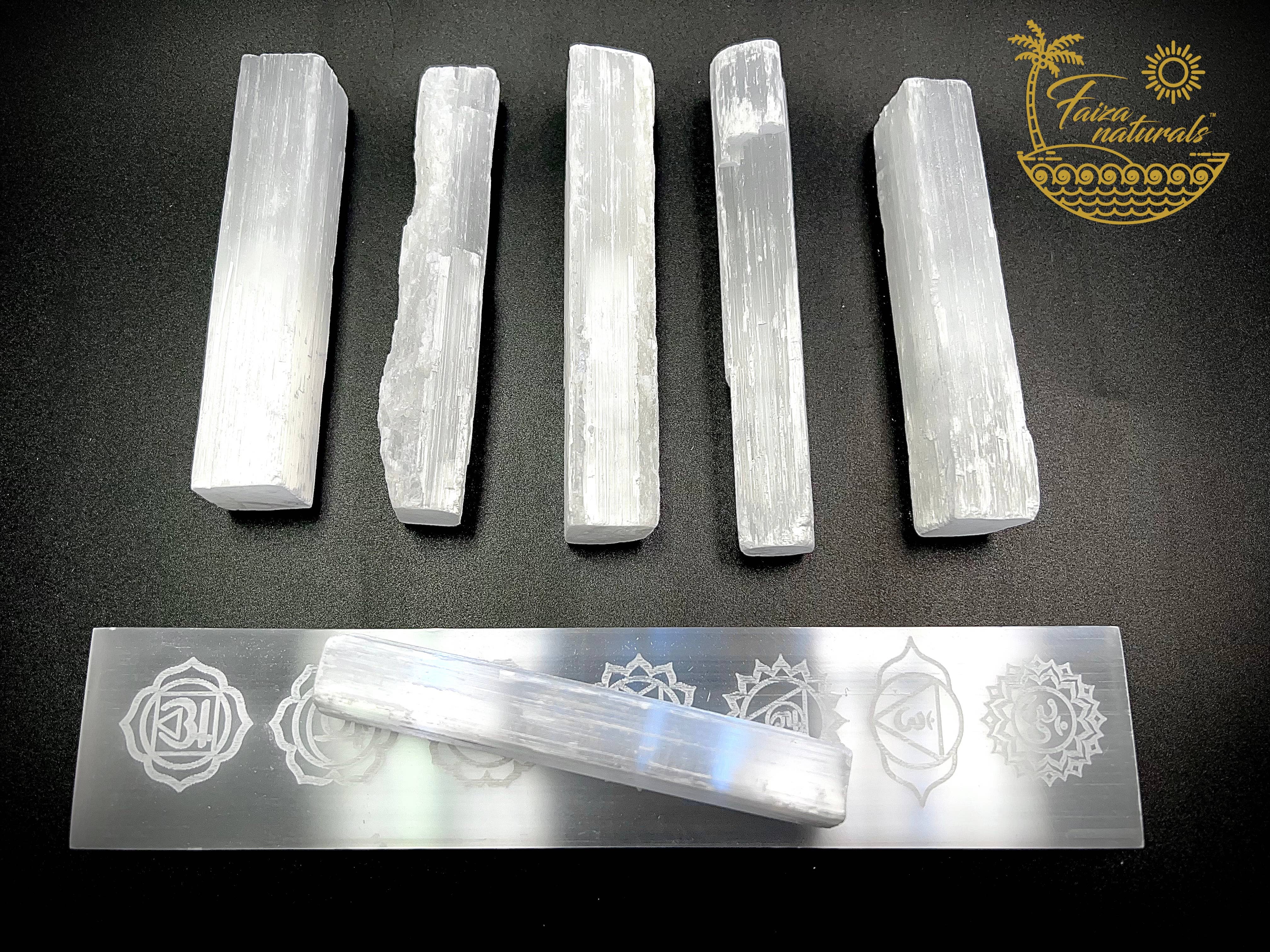 Selenite Crystal Wands (4 inch) Imported from Morocco