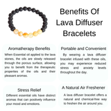 Lava Diffuser Bracelet, Lava with 7 Chakra Oil Diffuser