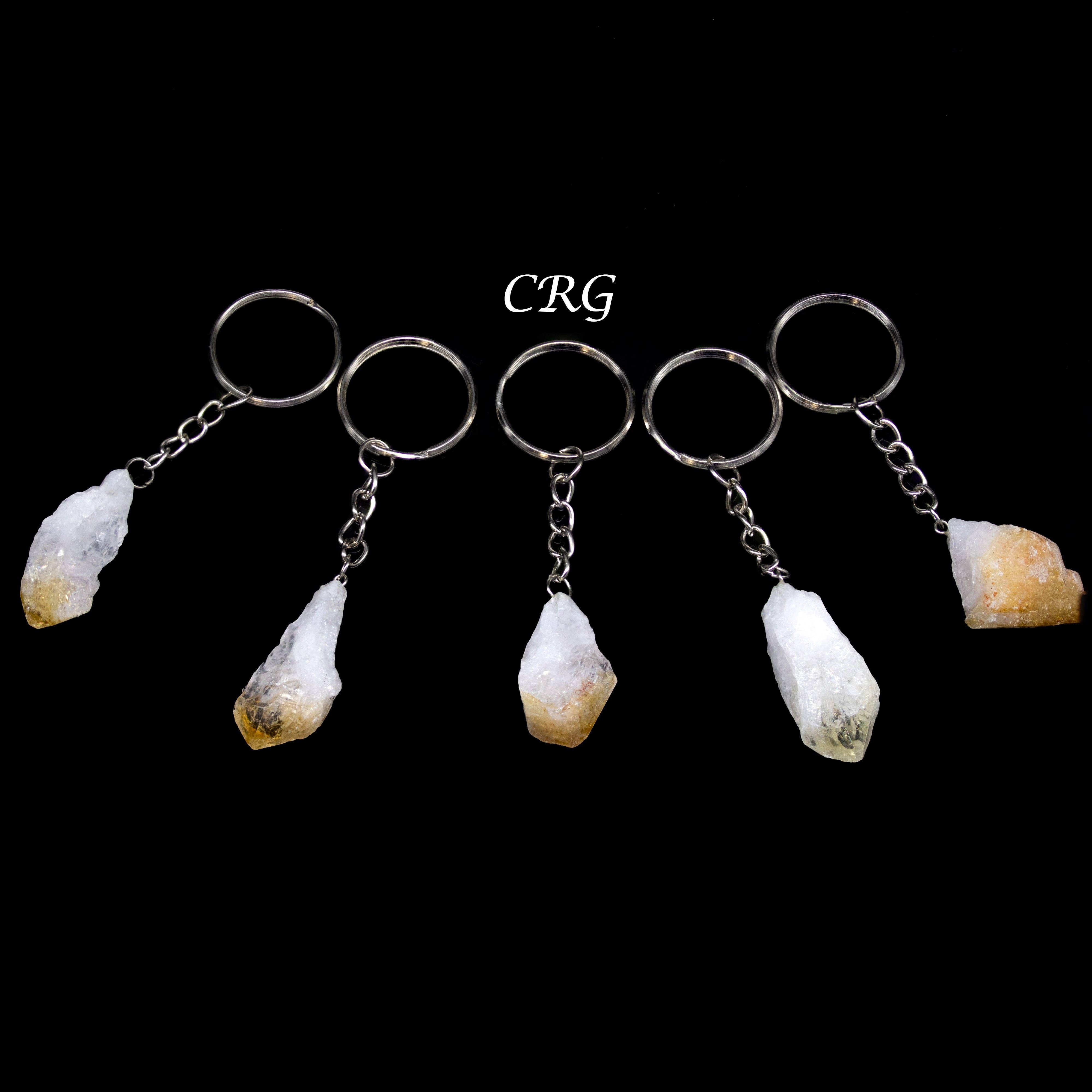 PACK OF 5 - Citrine Crystal Keychain