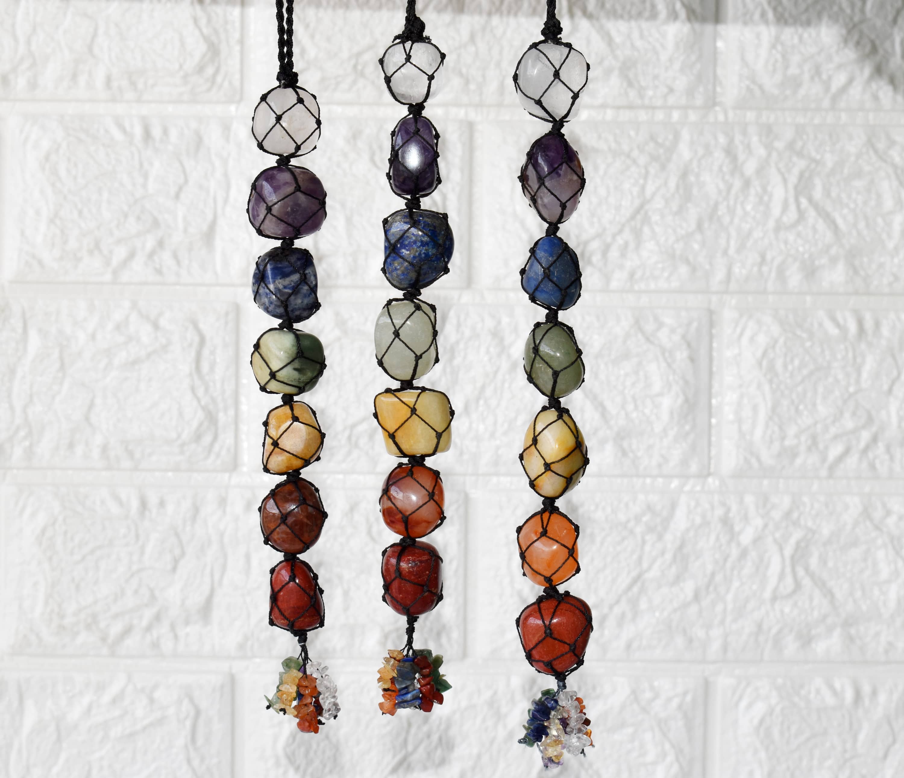 7 Chakra Crystal Hanger, Stone Hanger Car Accessories