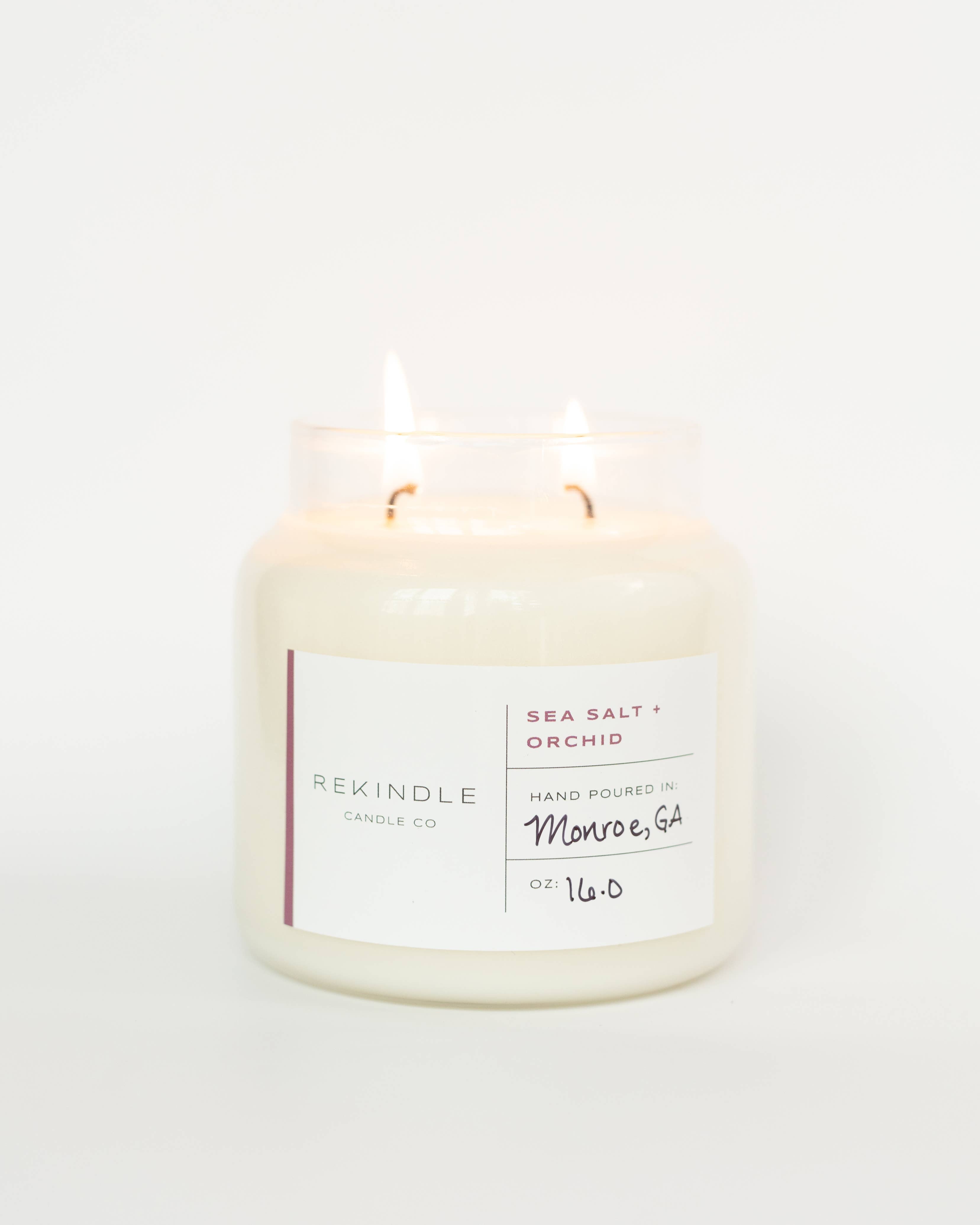 Sea Salt + Orchid Cotton Wick Soy Candle