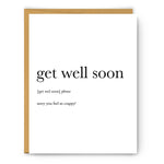 Get Well Soon Definition - Get Well Card