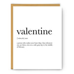 Valentine Definition - Valentine's Day Card