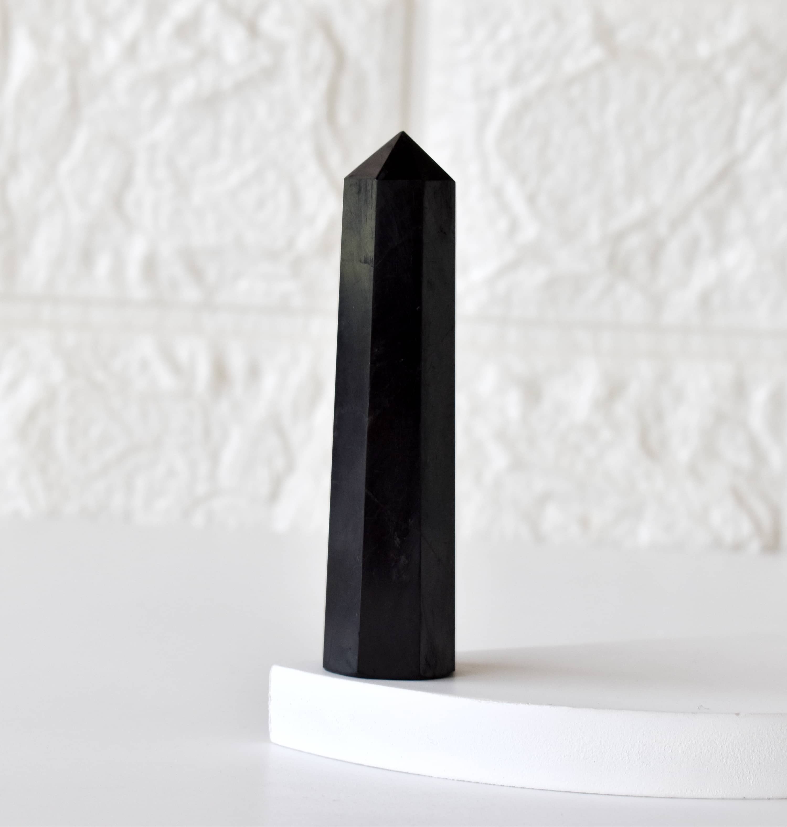 Black Shungite Tower Point (Purification and Inflammation)