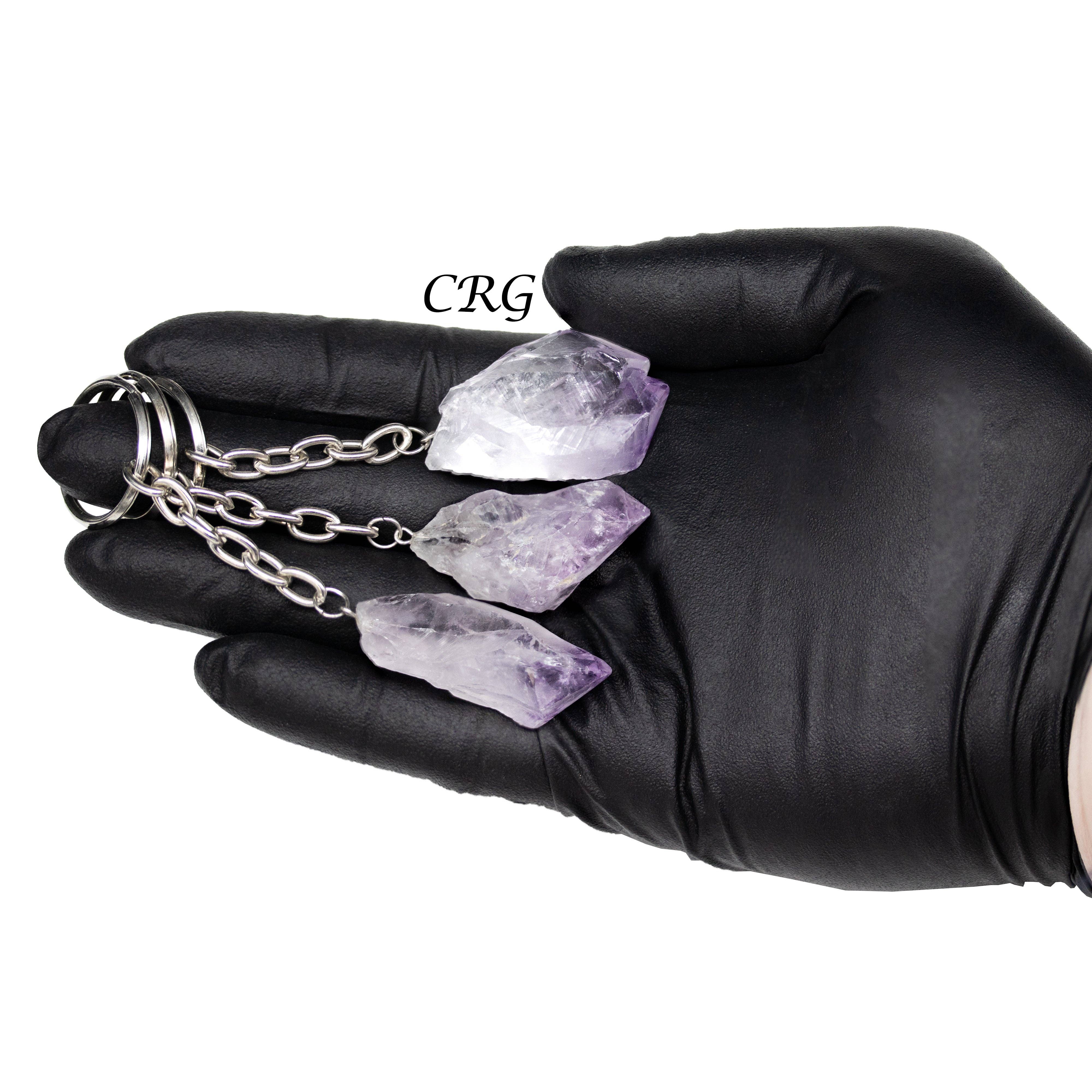 PACK OF 5 - Amethyst Crystal Keychain