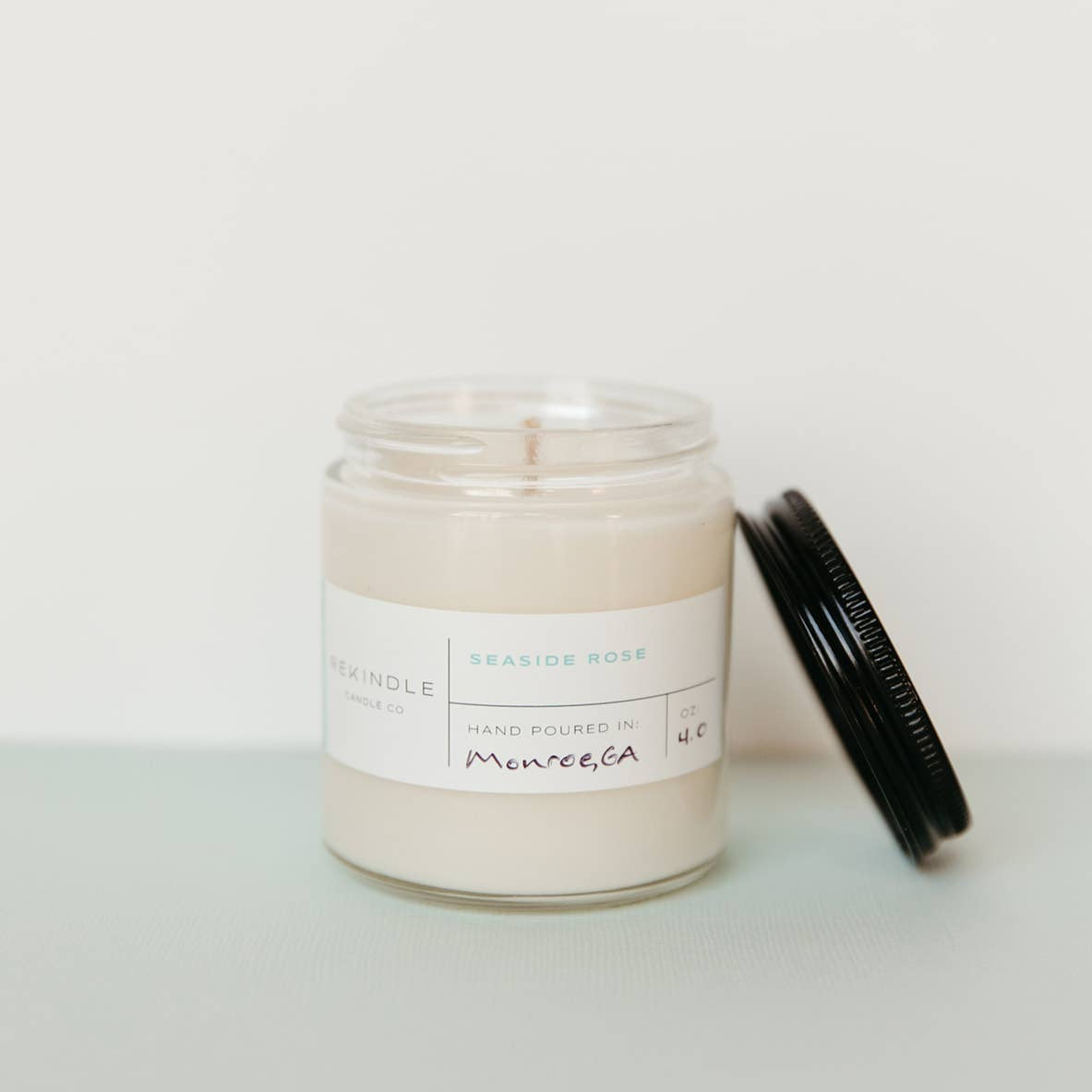 Seaside Rose Cotton Wick Soy Candle