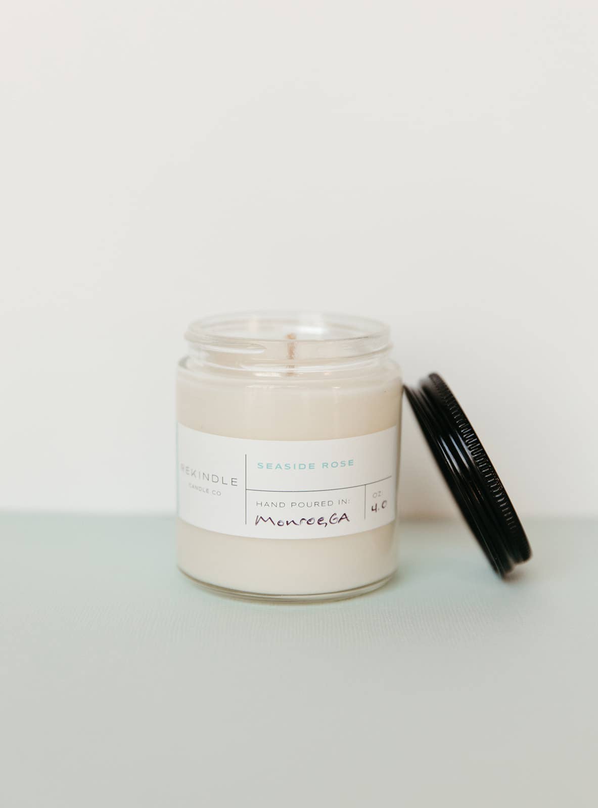 Seaside Rose Cotton Wick Soy Candle