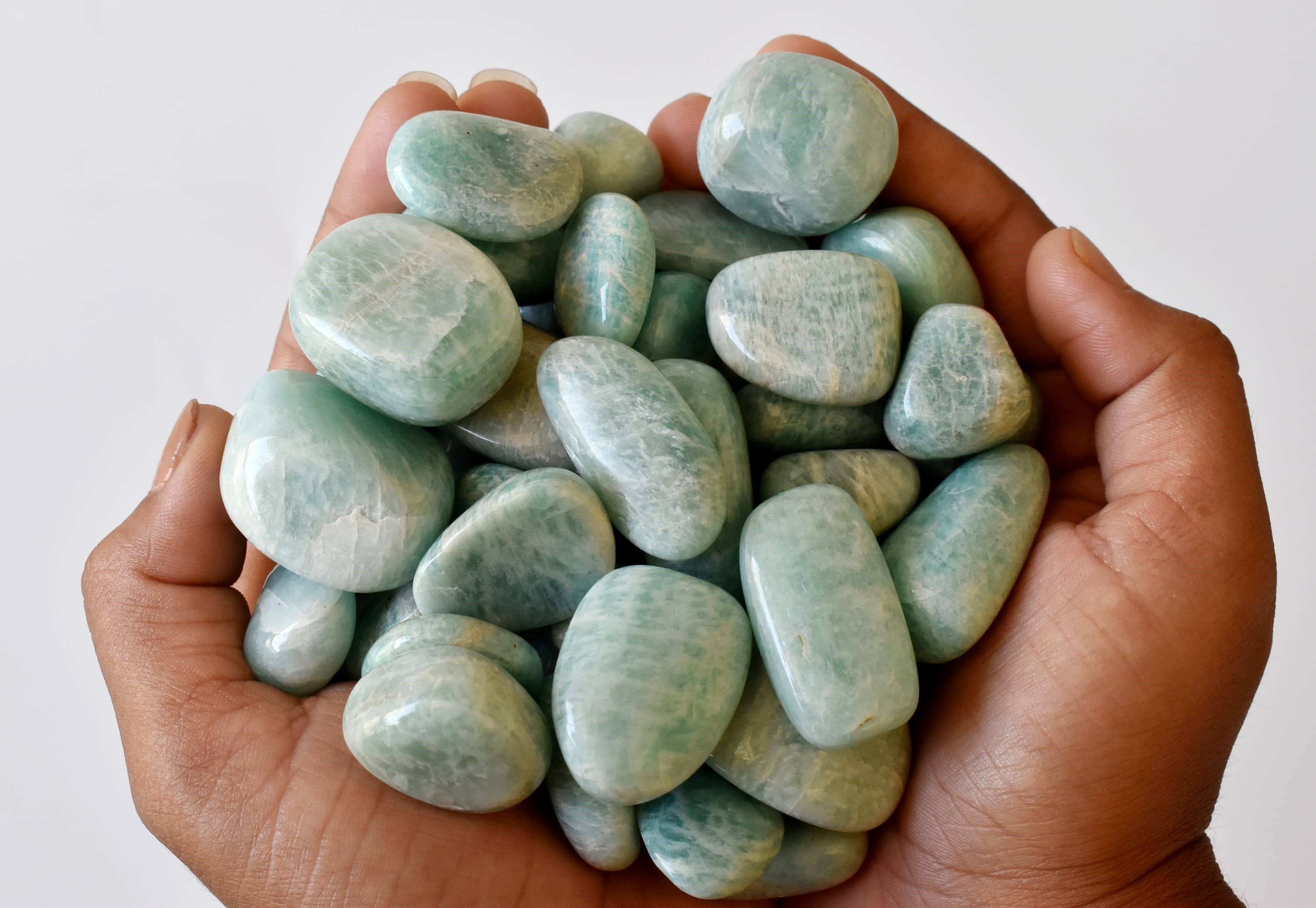 100 gram Amazonite Tumbled Stones ~ Healing Crystals