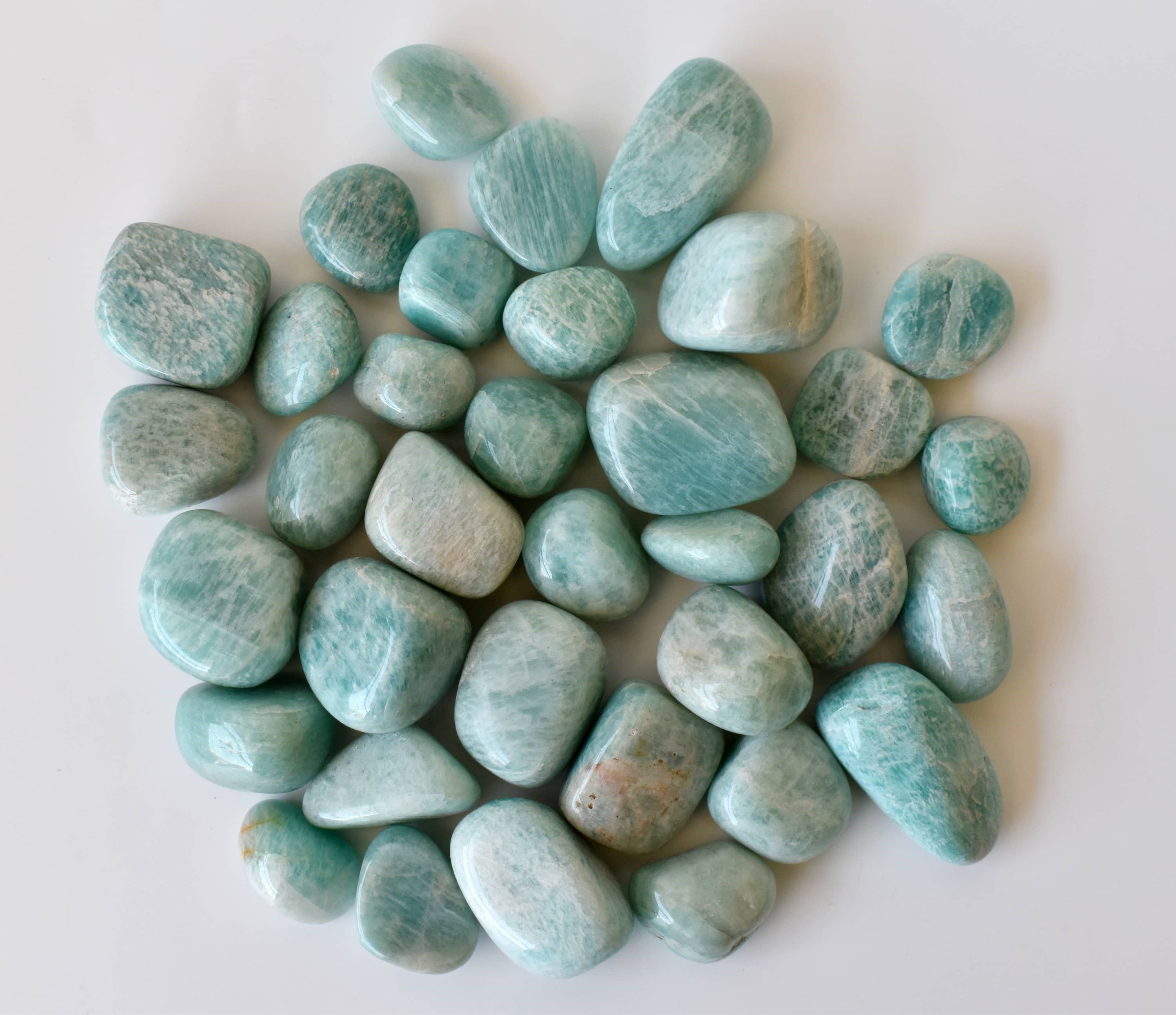 100 gram Amazonite Tumbled Stones ~ Healing Crystals