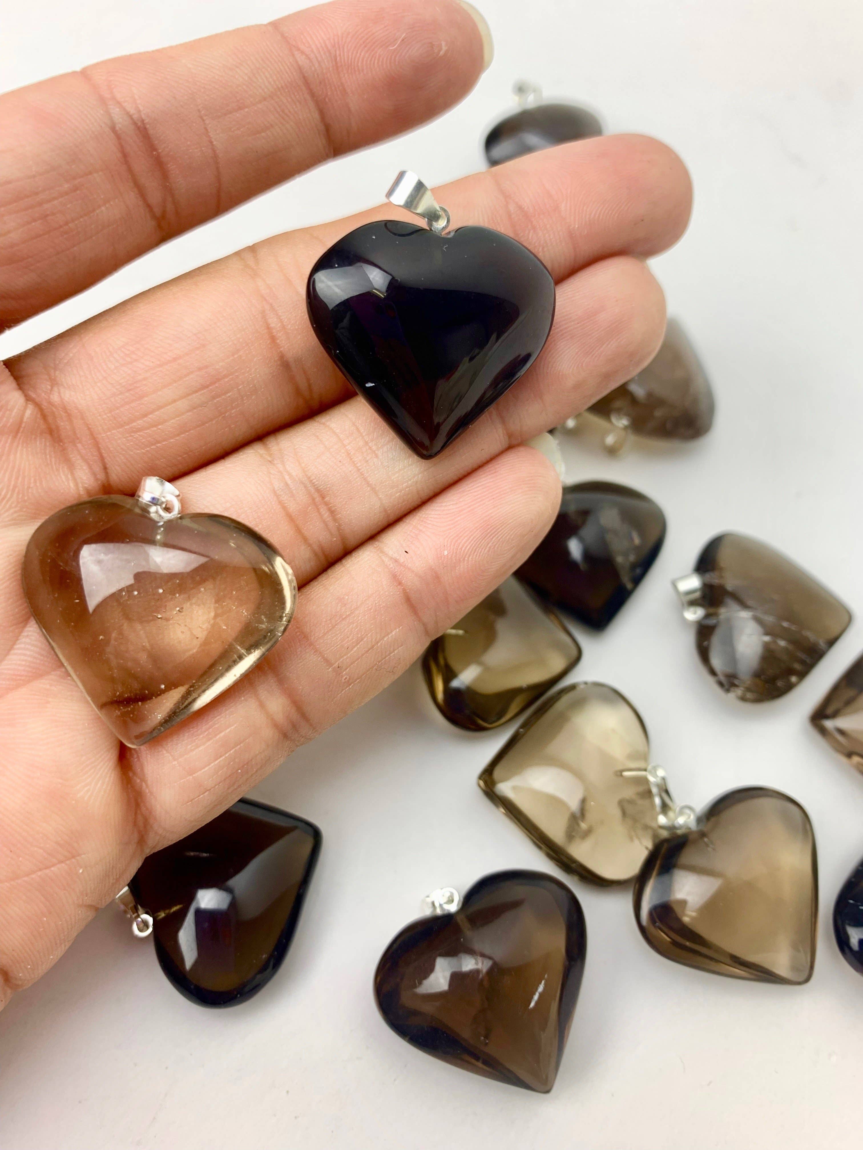 Crystal Heart Pendants | Choose a Stone!