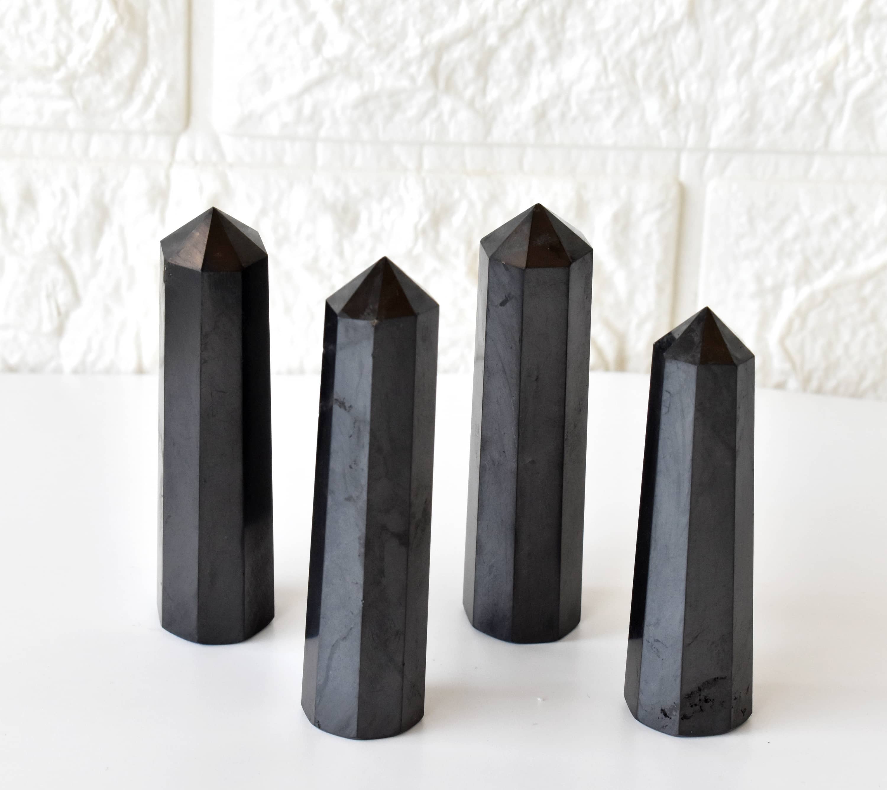 Black Shungite Tower Point (Purification and Inflammation)