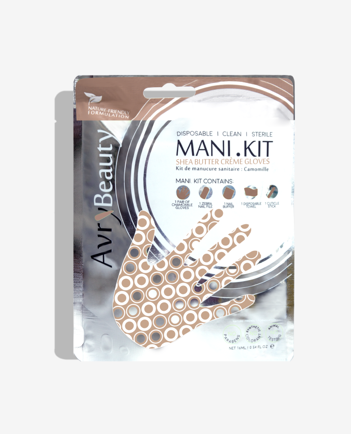 All-In-One Disposable Mani Kit with Shea Butter Gloves