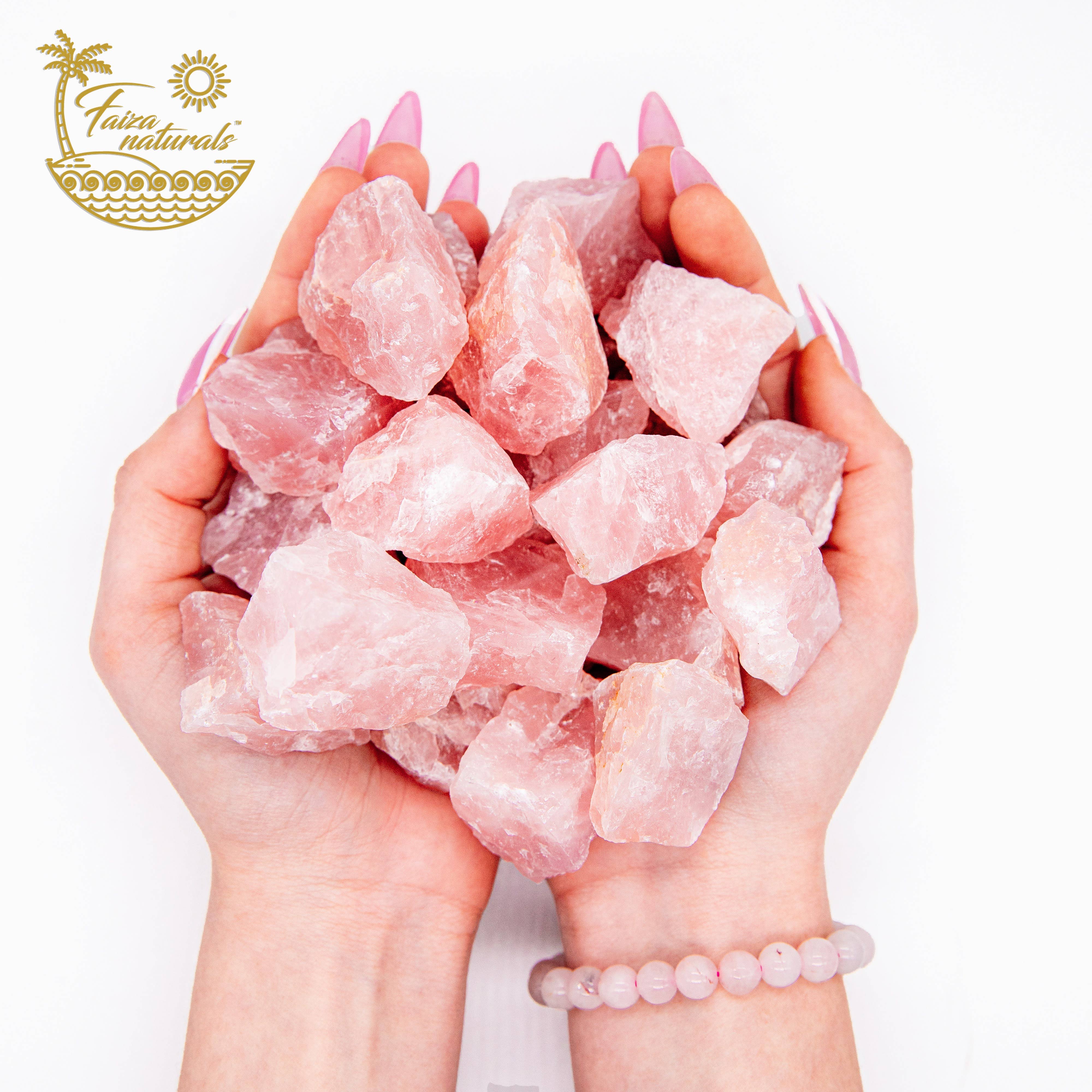 Rose Quartz Raw Crystals in Bulk