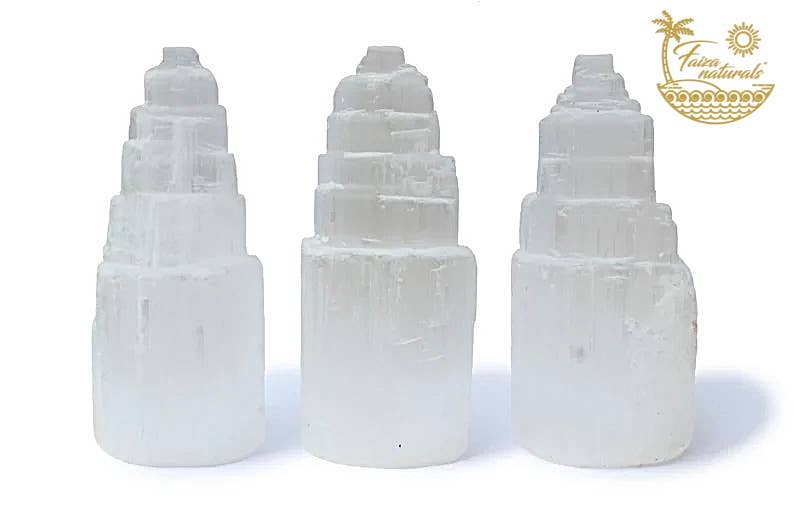 Selenite Crystal Tower (4 inch) Raw Imported from Morocco