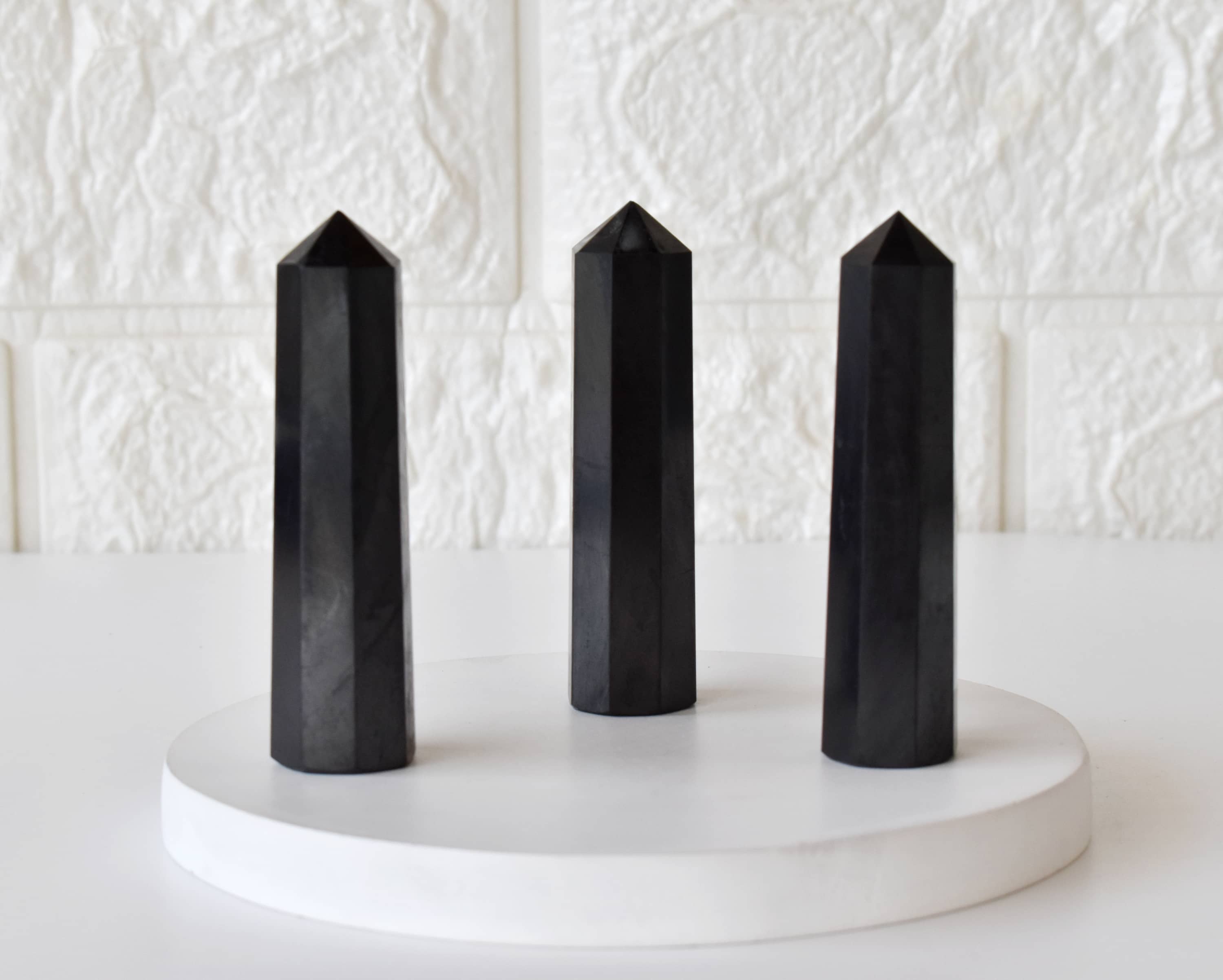 Black Shungite Tower Point (Purification and Inflammation)