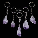 PACK OF 5 - Amethyst Crystal Keychain