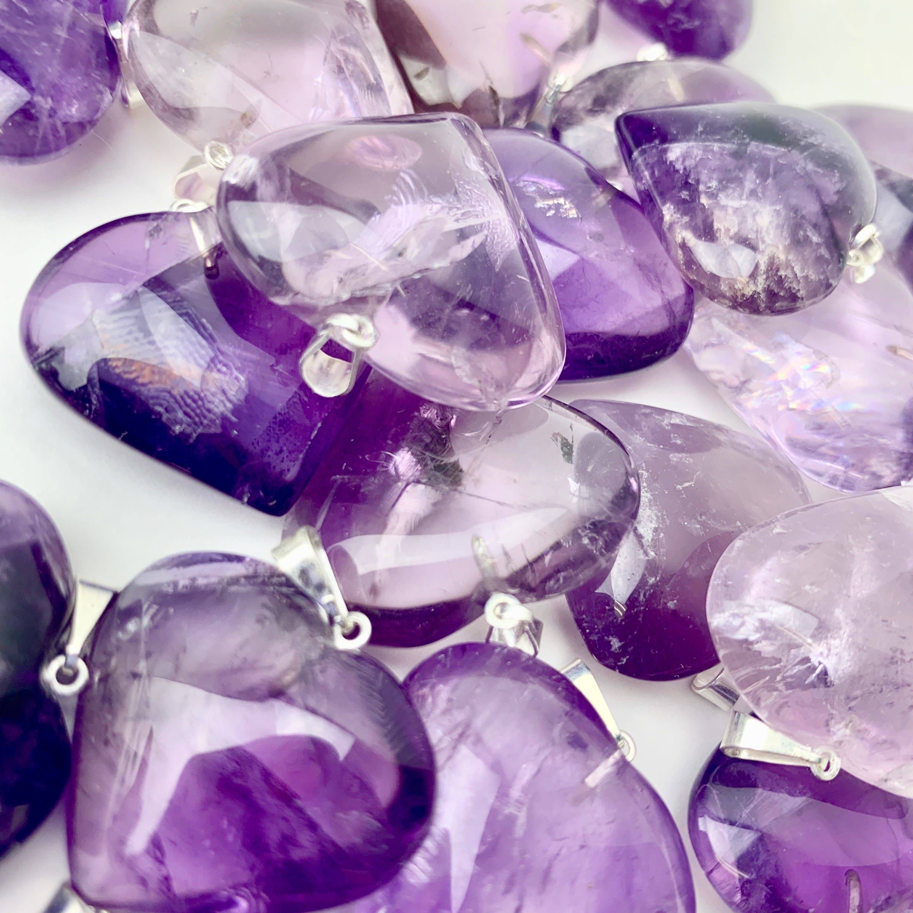 Crystal Heart Pendants | Choose a Stone!