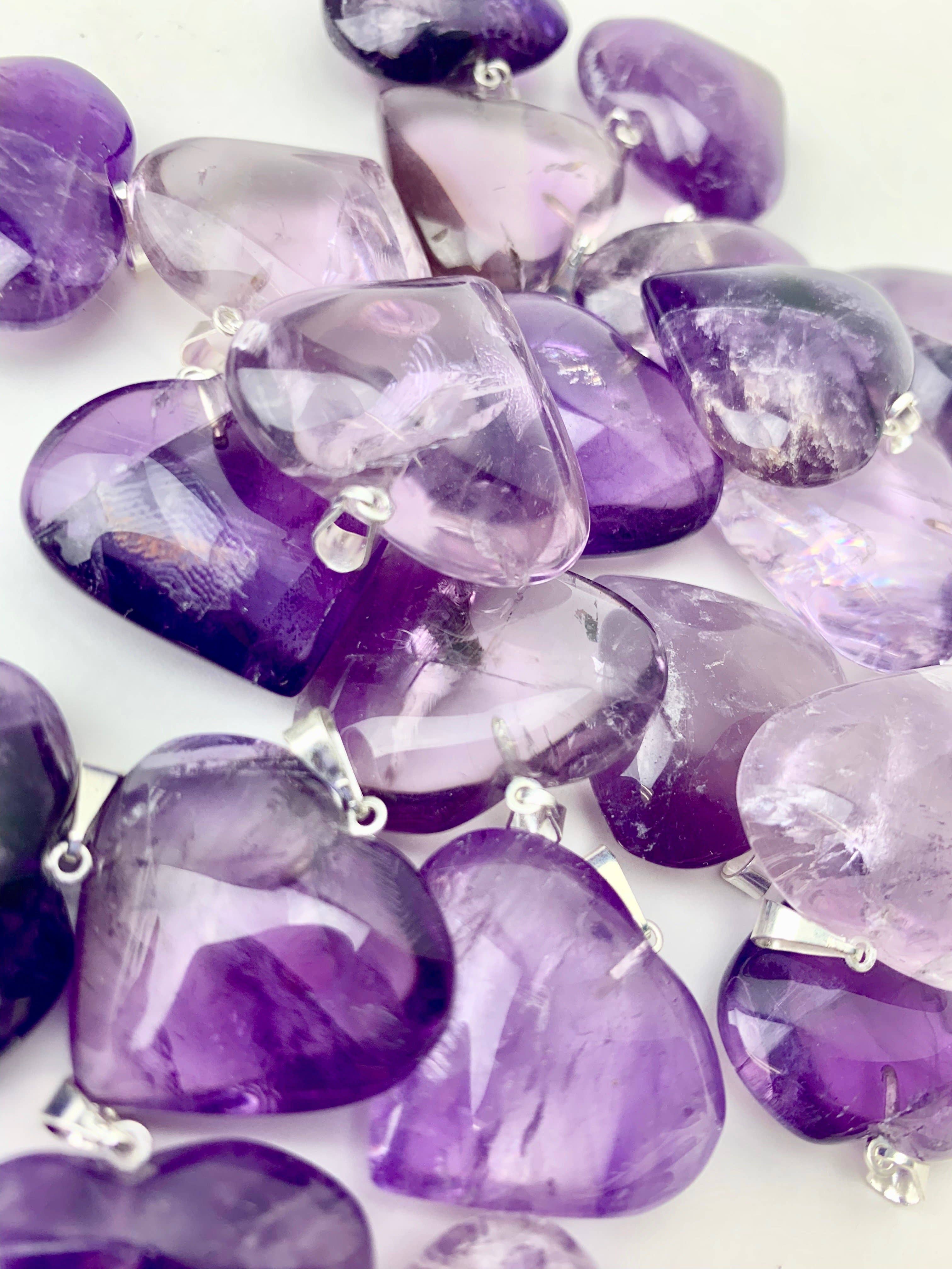 Crystal Heart Pendants | Choose a Stone!