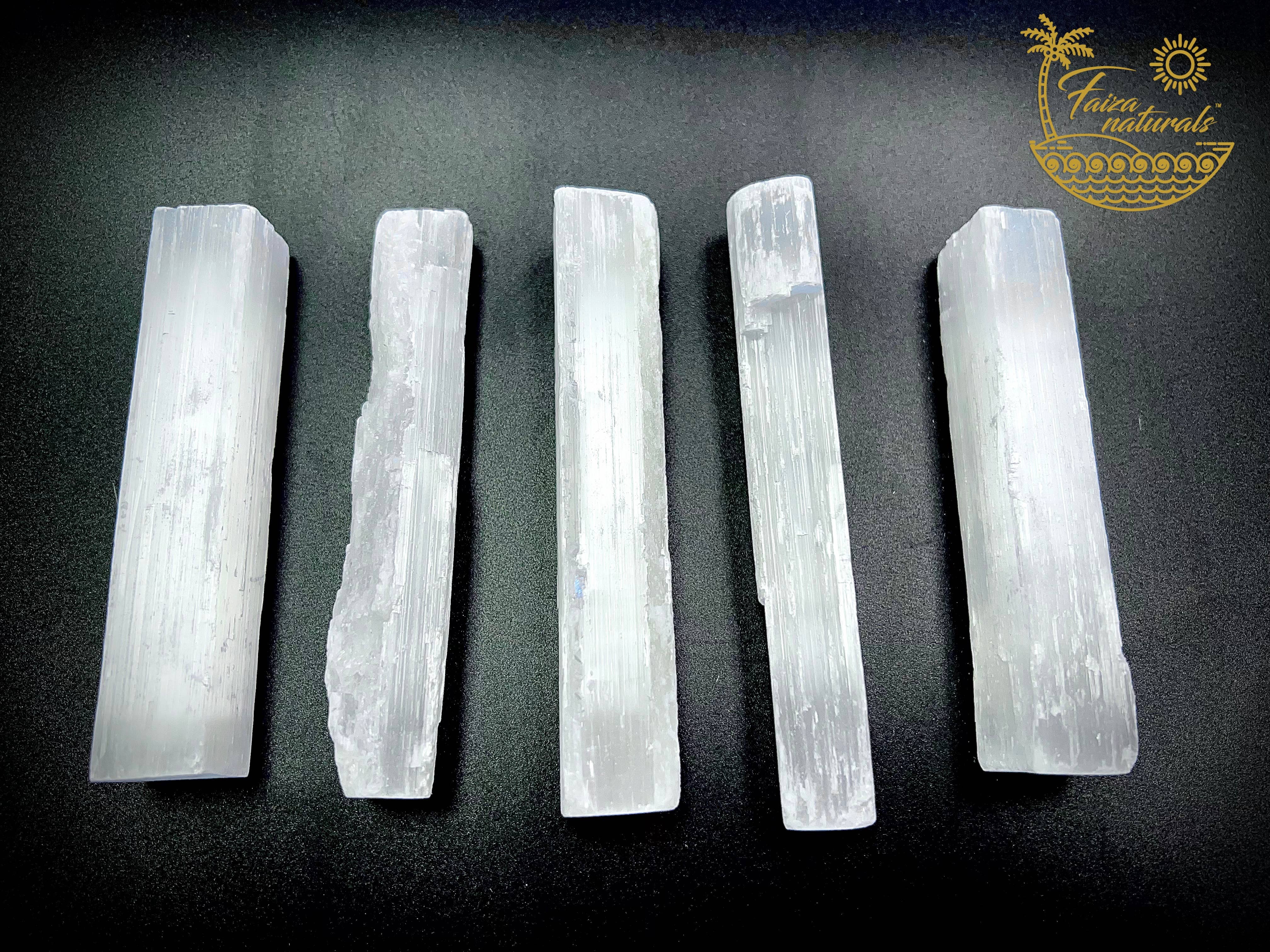 Selenite Crystal Wands (4 inch)  Imported from Morocco