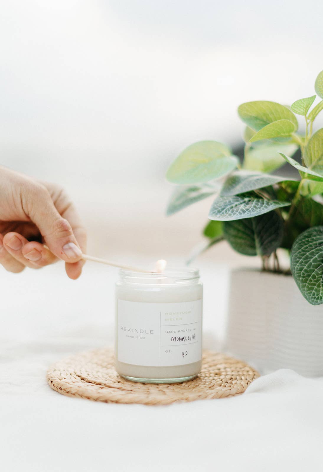 Honeydew Melon Cotton Wick Soy Candle