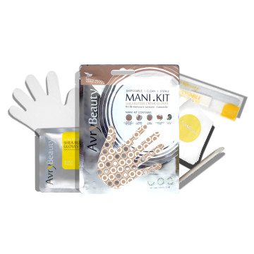 All-In-One Disposable Mani Kit with Shea Butter Gloves