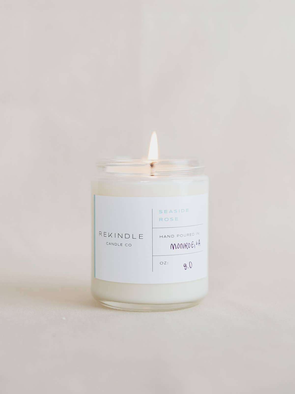 Seaside Rose Cotton Wick Soy Candle