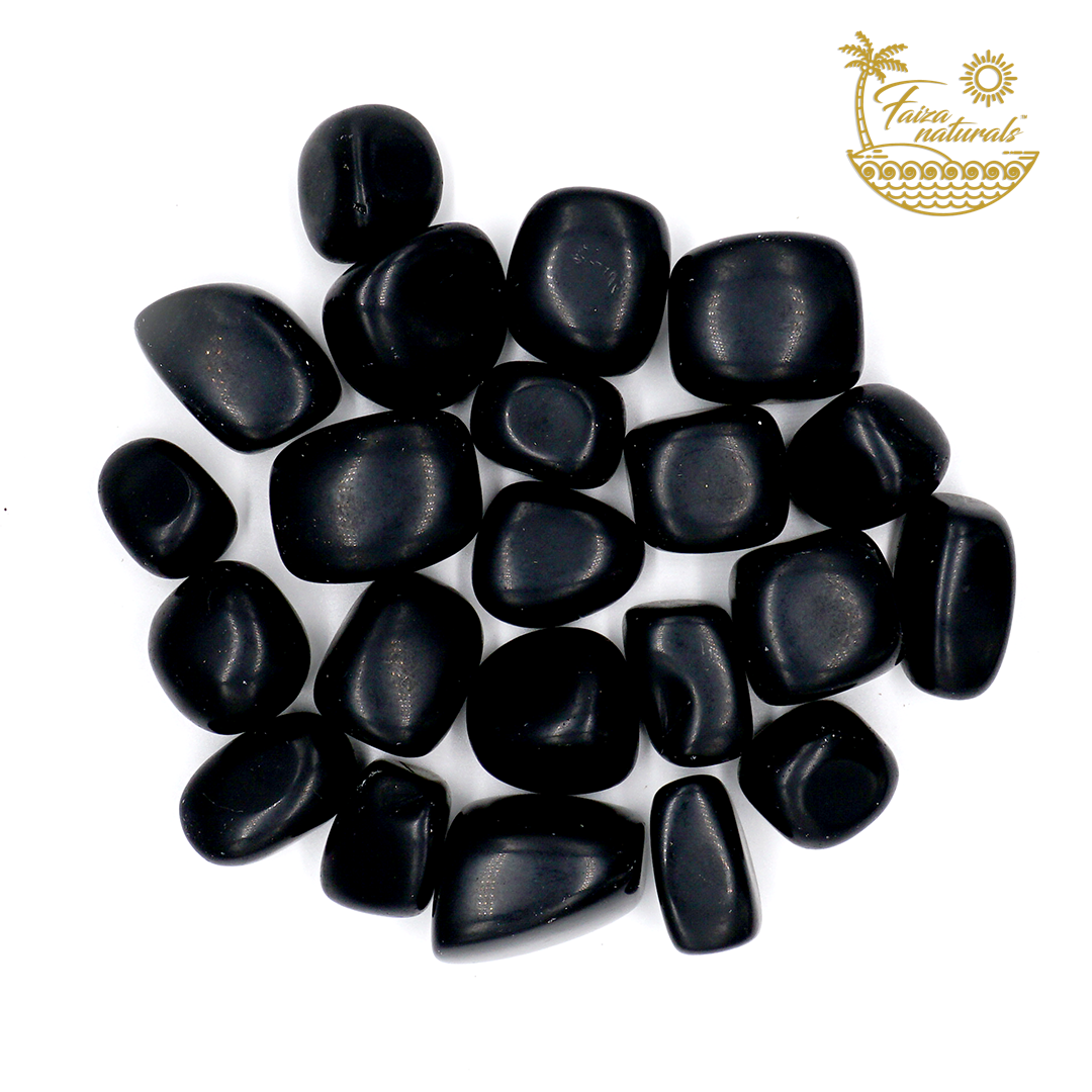 Black Obsidian Tumbled Crystals in Bulk