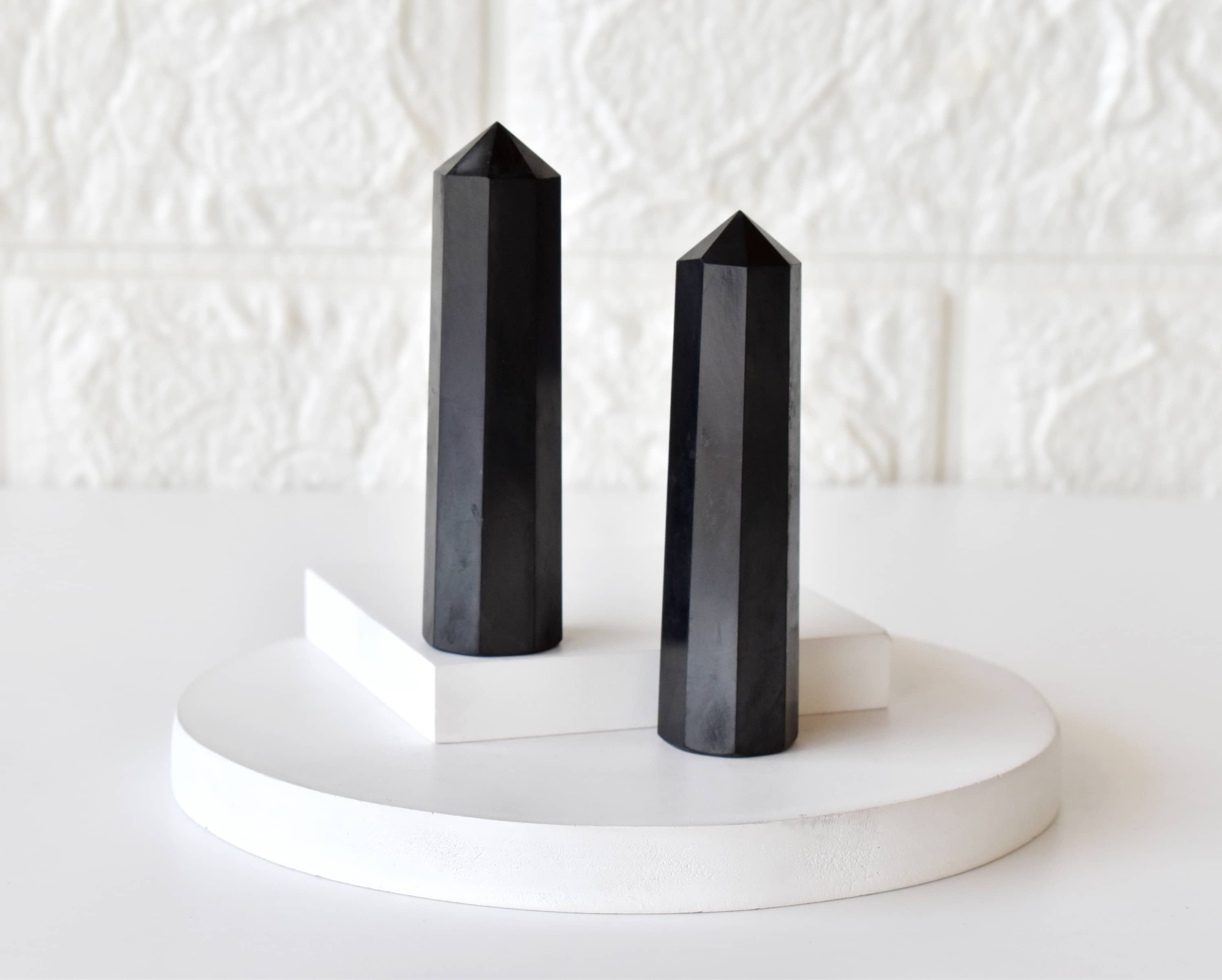 Black Shungite Tower Point (Purification and Inflammation)