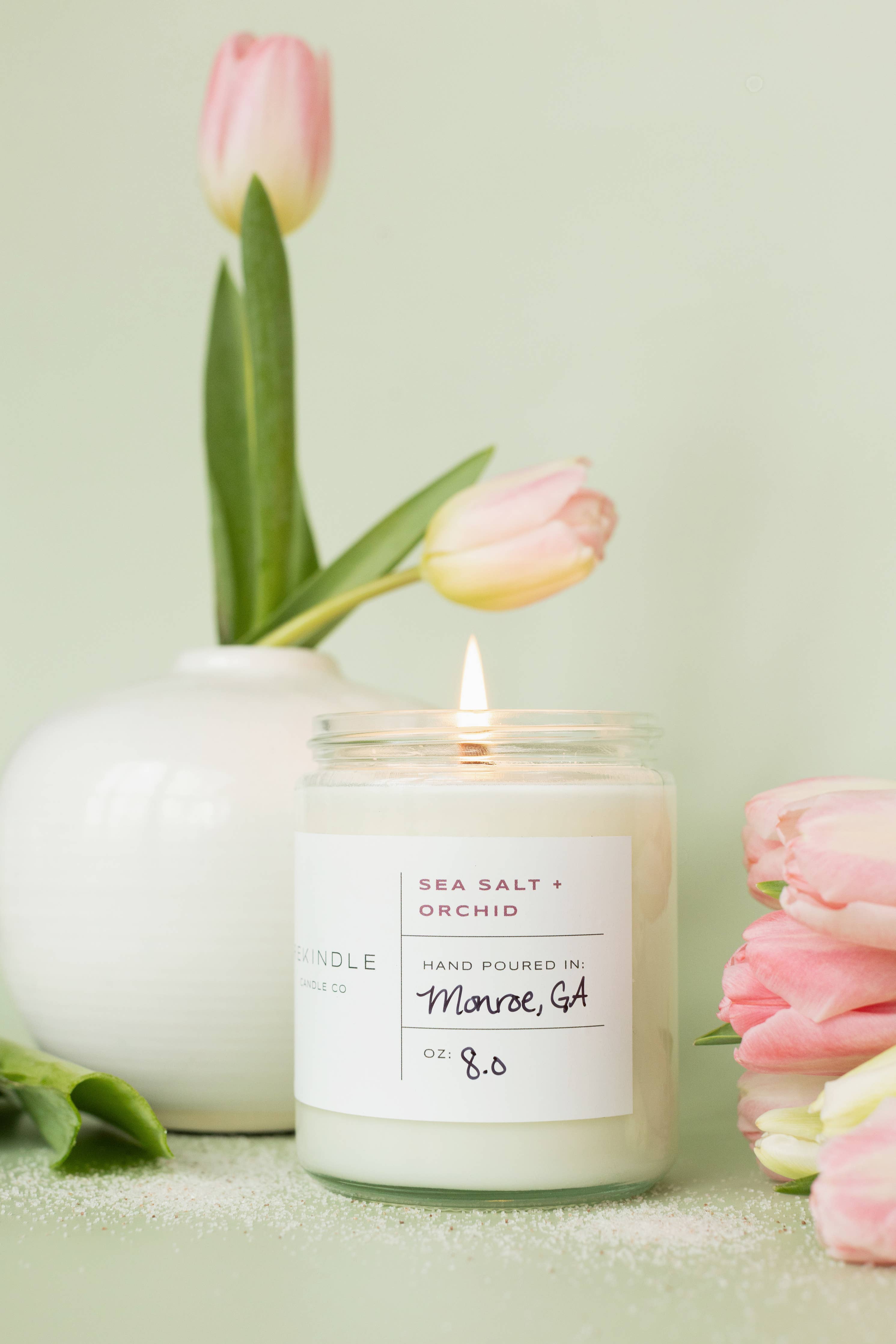 Sea Salt + Orchid Cotton Wick Soy Candle