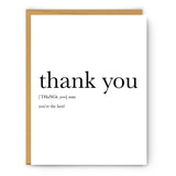 Thank You - Thank You Card