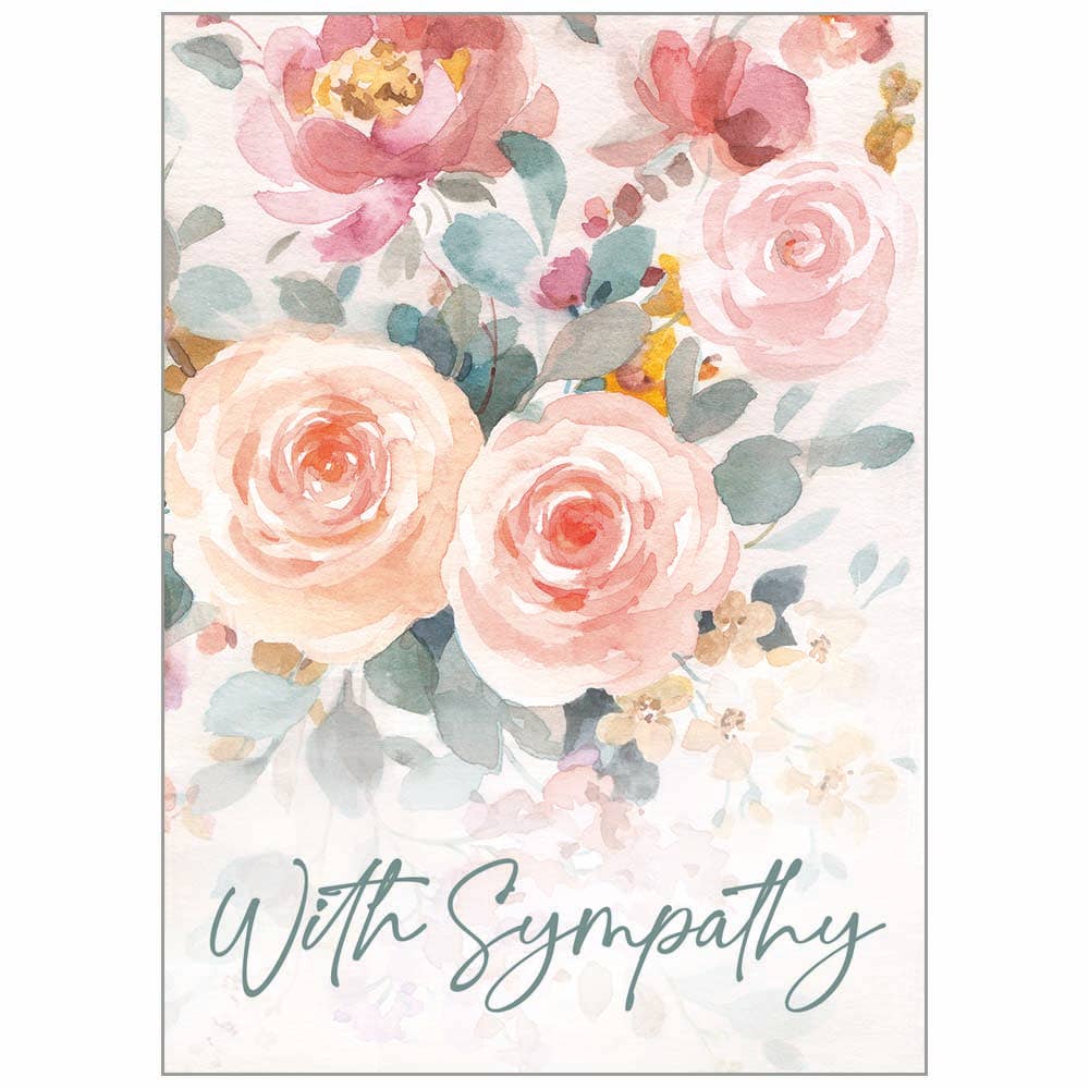 Pink Floral - Faith Sympathy Value Card