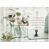 Flowers and Candle - Sympathy Scripture Card